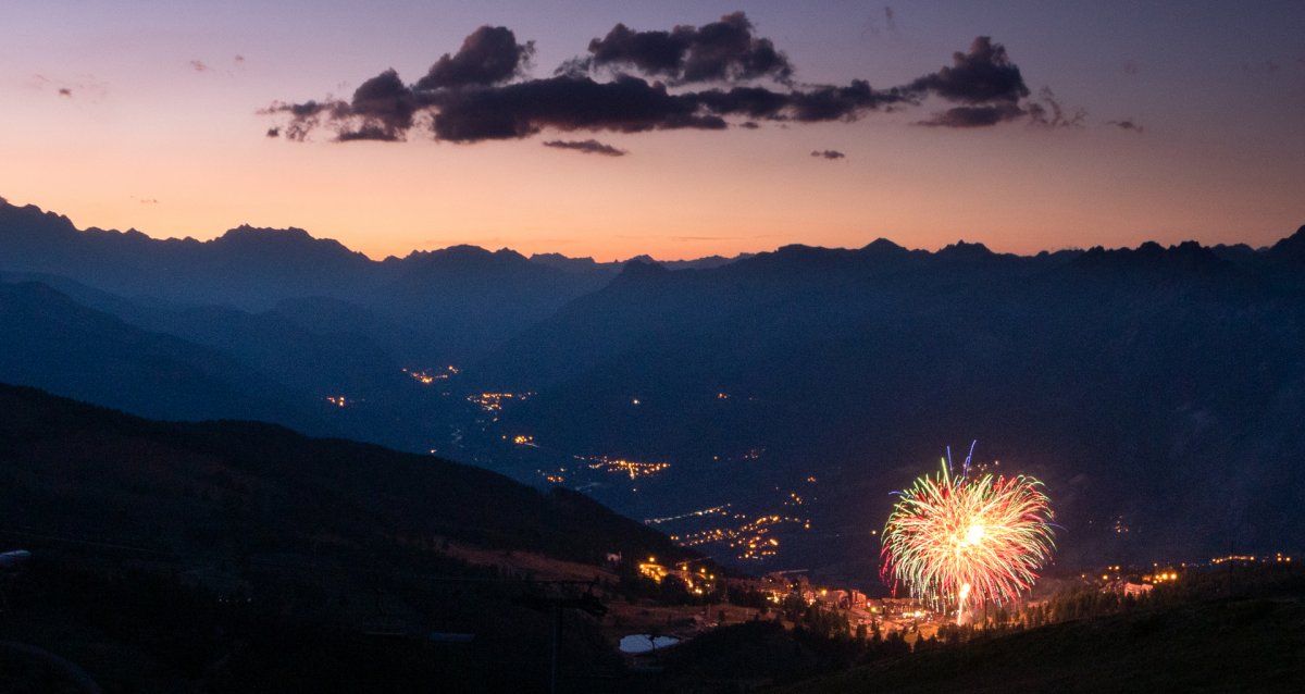 Festivités du 14 Juillet à Risoul - Grand feu d'artifice