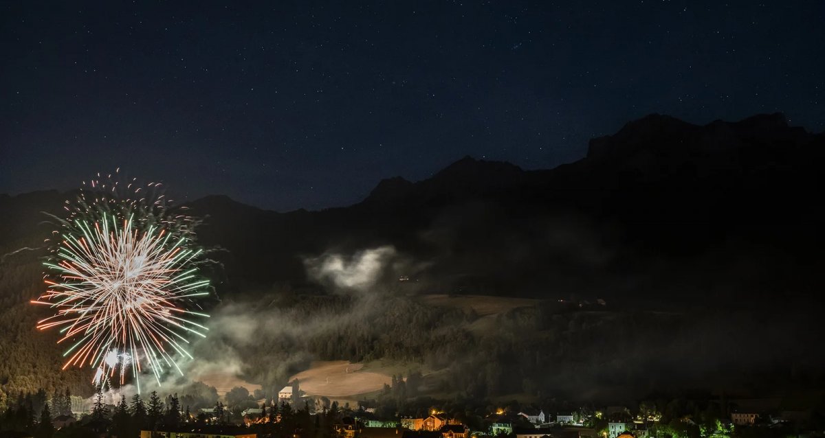 Feu d'artifice et concert du 14 juillet à Barcelonnette
