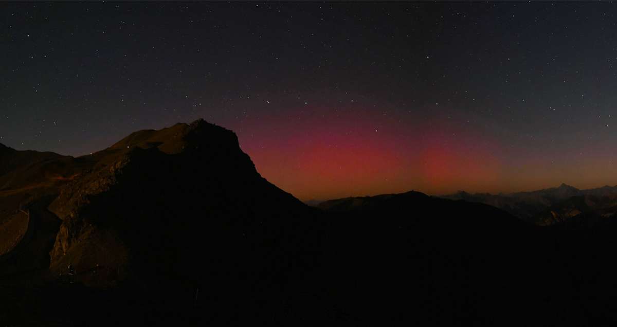 Une aurore bor�ale visible la nuit derni�re dans les Alpes du Sud