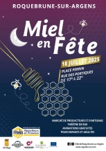 Le miel en fête et en nocturne le 18 juillet à Roquebrune sur Argens