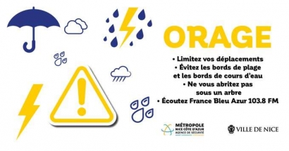 Vigilance orage : fermeture des parcs et jardins à Nice ce mercredi 20 août