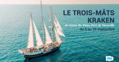 Visite gratuite du KRAKEN, trois-mâts de 42 mètres à Marseille