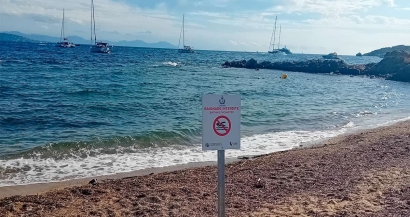 A Saint-Tropez, une plage fermée en raison d'un incident sur le réseau des égouts