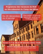 Programmation des vacances de Noël au Site-mémorial du Camp des Milles (20 décembre au 4 janvier 2026)