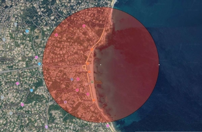 Tout le secteur de la Nartelle à Sainte-Maxime confiné et interdit d'accès ce jeudi à l'aube à cause d'un obus