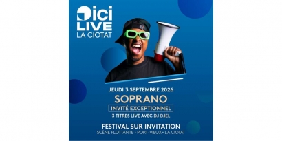 Soprano, invité surprise du festival ICI Live La Ciotat jeudi 3 septembre