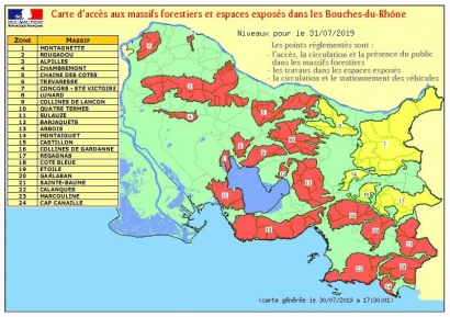 Risques incendie: Les Calanques et 18 autres massifs des Bouches du Rhône interdits ce mercredi