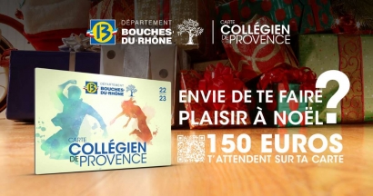 Carte Collégien de Provence : 150 euros pour se faire plaisir à Noël !