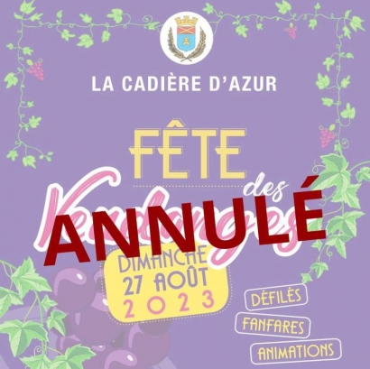 La Fête des vendanges de la Cadière d'Azur annulée à son tour à cause des intempéries