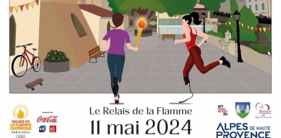 Relais de la Flamme Olympique à Moustiers Sainte Marie