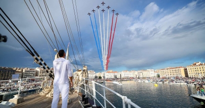 Les plus belles images de l'arrivée du Belem et de la Flamme Olympique à Marseille