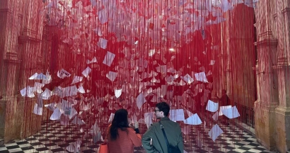 L'exposition Beyond Consciousness de Chiharu Shiota à la Chapelle de la Visitation à Aix-en-Provence