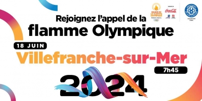 Passage de la Flamme Olympique à Villefranche-sur-Mer