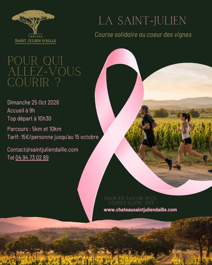 Première édition de la Saint Julien, une course solidaire au c?ur des vignes