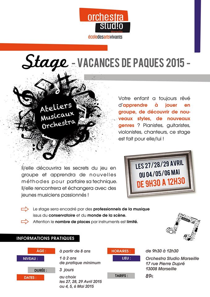 Stage atelier musical dÃ¨s 8 ans