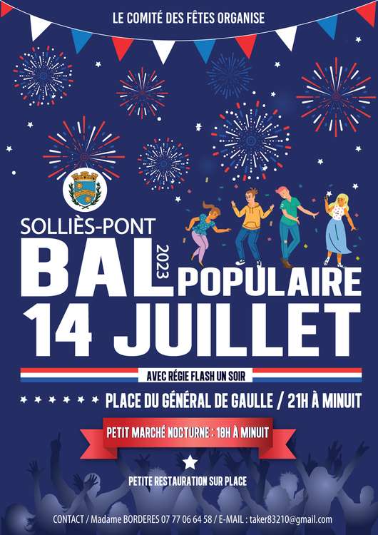 Bal du 14 juillet à Solliès-Pont