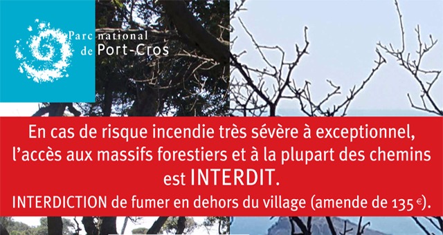 Le Parc national de Port-Cros restreint la circulation sur ses Ã®les selon les risques incendie