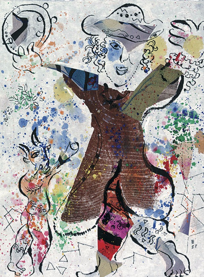 Chagall, du noir et blanc Ã  la couleur