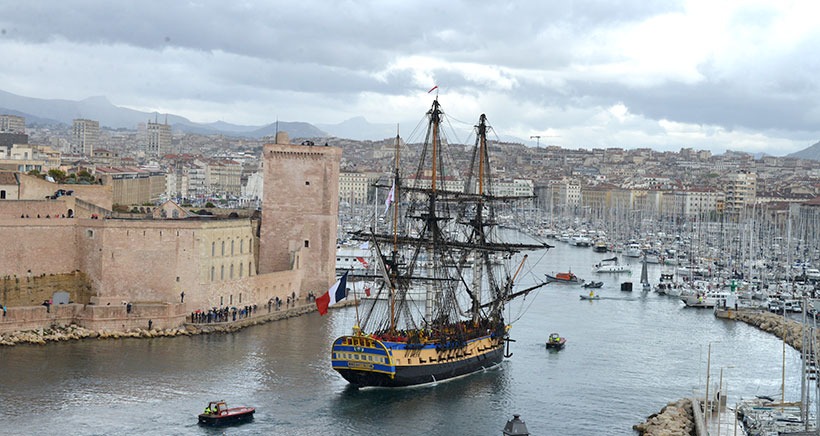 C'est parti pour l'escale de l'Hermione à Marseille