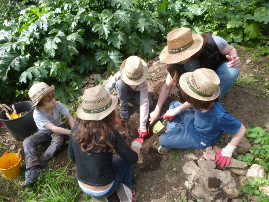 Activite famille : les mains dans la terre