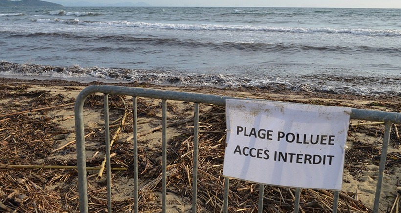 Les plages de la presqu'île de St Tropez et de Porquerolles sont interdites, le point sur la pollution