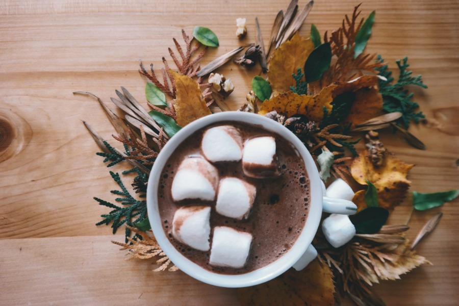 Guimauves et chocolat chaud