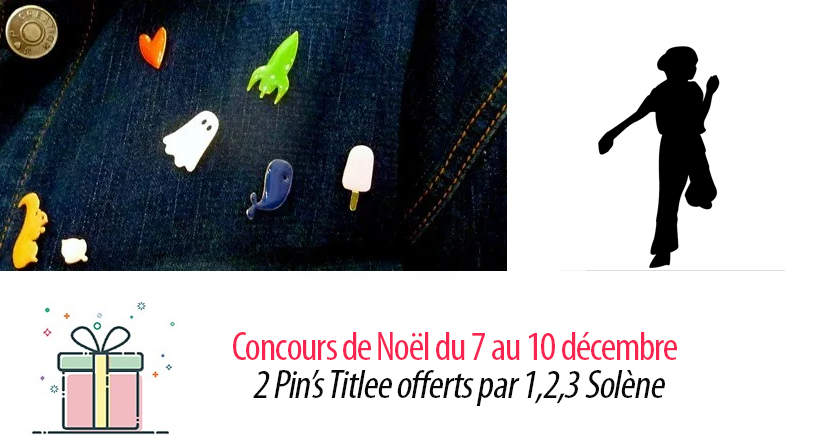 #3 Concours de Noël : 2 Pin?s Titlee en vente offerts par la boutique 1,2,3 Solène