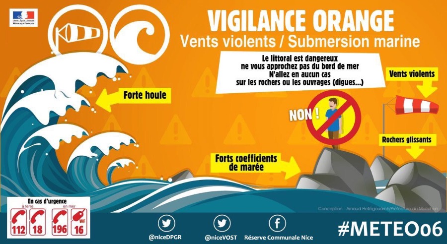 Attention aux fortes vagues: le Var et les Alpes Maritimes en vigilance orange ce vendredi