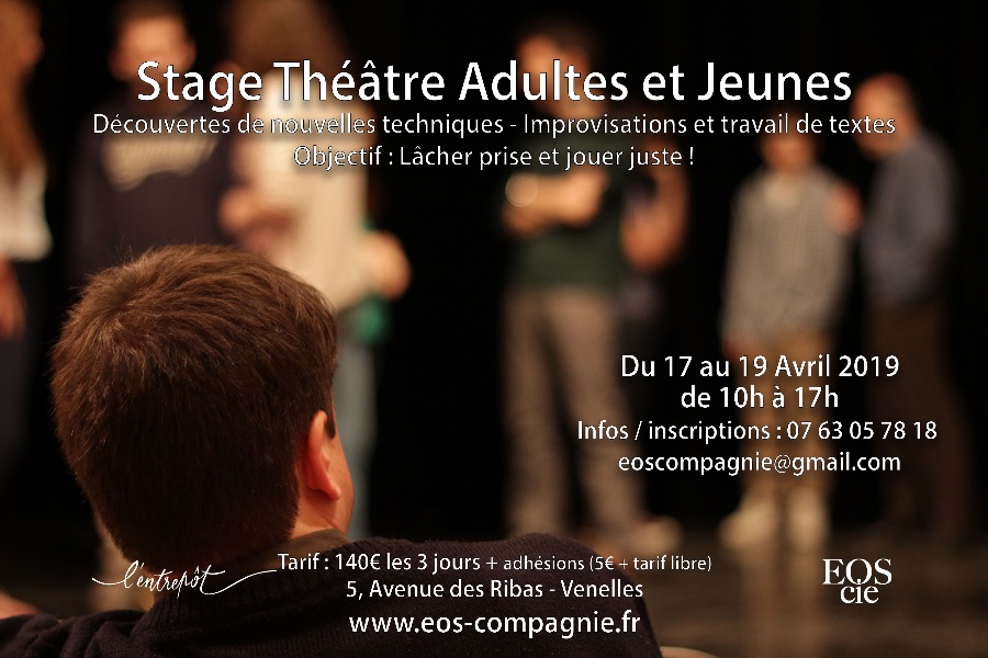 Stage Théâtre pour Adultes et Jeunes - Avril 2019