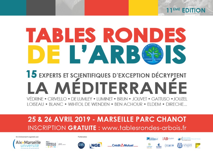 Les Tables Rondes de l'Arbois 2019 - La Méditerranée - 25&26 avril 2019 - Marseille 