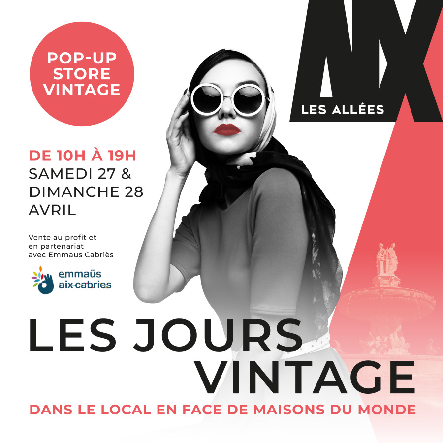 Les Allées accueillent un pop-up store Vintage Emmaüs