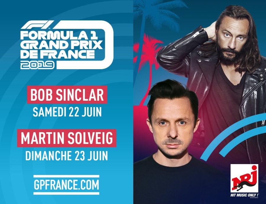Bob Sinclar et Martin Solveig vont ambiancer le Grand Prix de France 2019