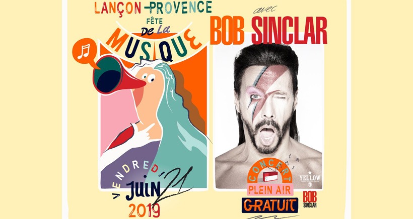 Bob Sinclar en concert gratuit pour la Fête de la Musique 2019 à Lançon-Provence