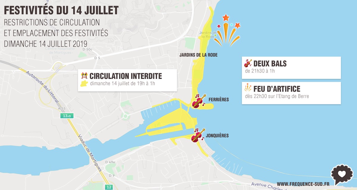 Fête Vénitienne ce samedi à Martigues: le plan de la circulation interdite en centre ville 