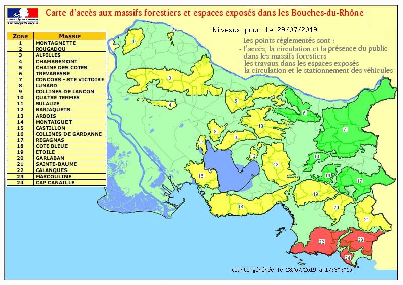 Accès aux massifs deMarseille à Cassis : Les Calanques fermées ce lundi 29 juillet