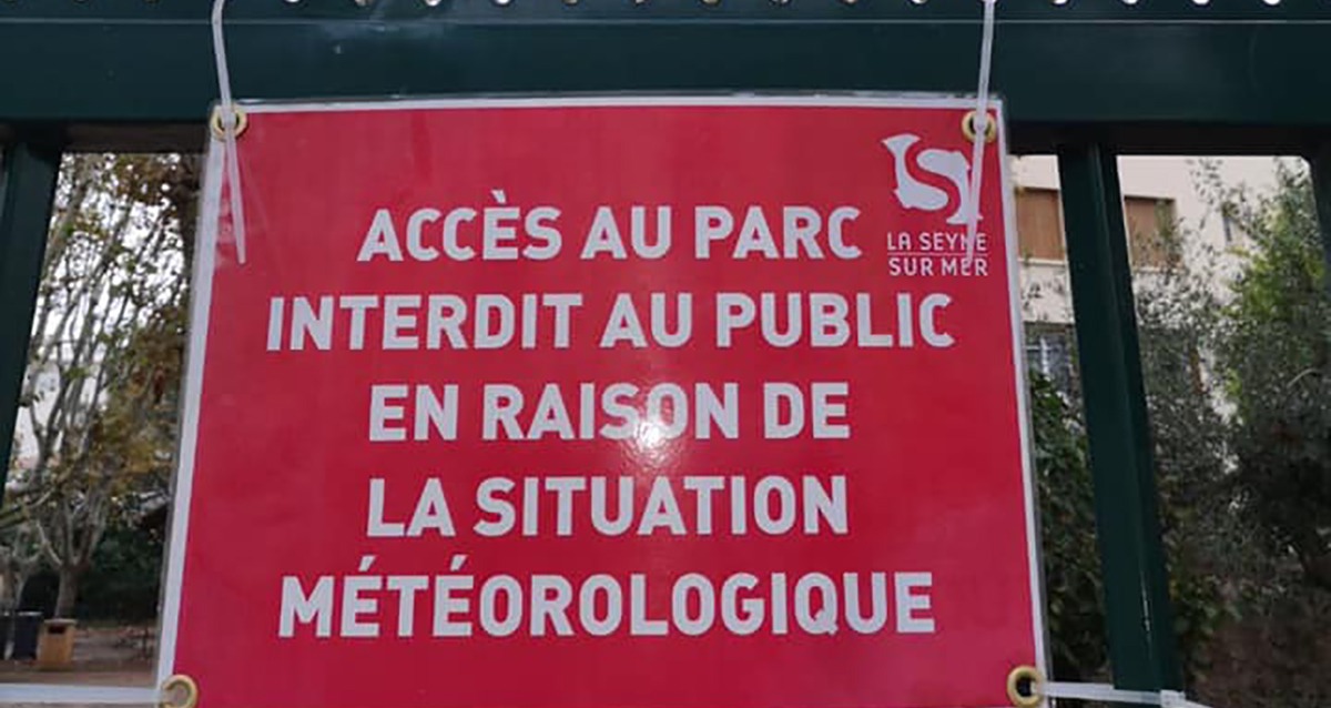 Intempéries: Plusieurs parcs et massifs fermés à La Seyne sur Mer