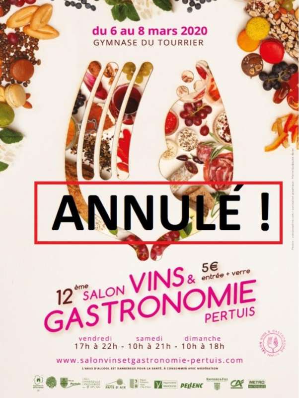 Pertuis: le Salon Vins & Gastronomie est annulé à cause du coronavirus