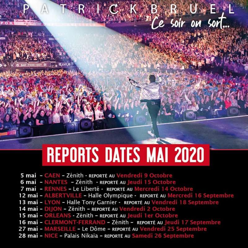 A son tour, Patrick Bruel reporte ses concerts à cause du coronavirus