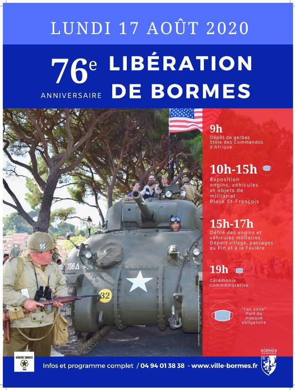 Festivités de la libération de Bormes ce 17 août: le programme et les modifications de circulation