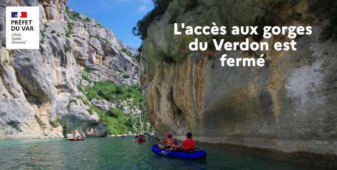 Les gorges du Verdon fermées ce mardi en raison du vent