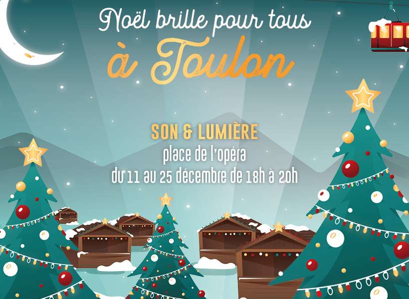 La magie de Noël en son et en lumière sur la façade de l?Opéra de Toulon