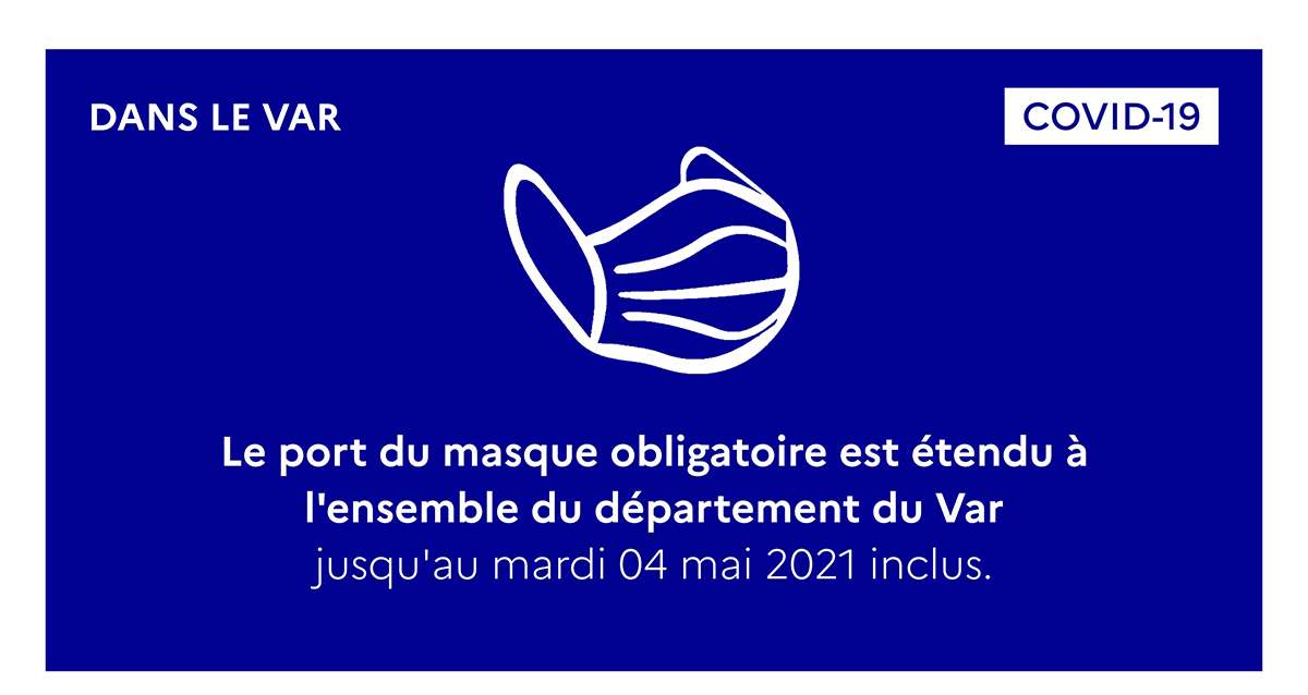 Le port du masque est désormais obligatoire dans tout le Var