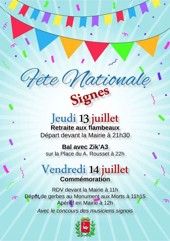 Festivités du 14 juillet à Signes