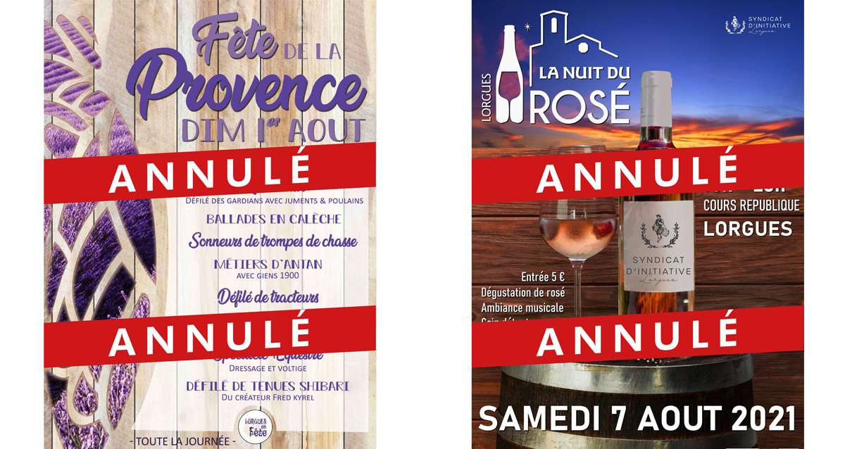 La fête de la Provence et la nuit du Rosé annulés à Lorgues