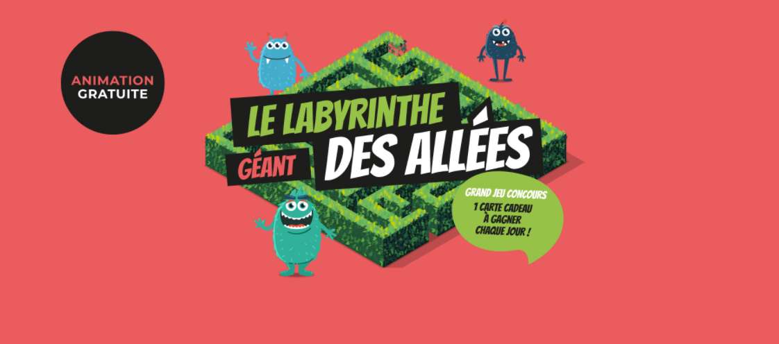 Un labyrinthe géant pour le vacances de la Toussaint aux Allées Provençales d'Aix