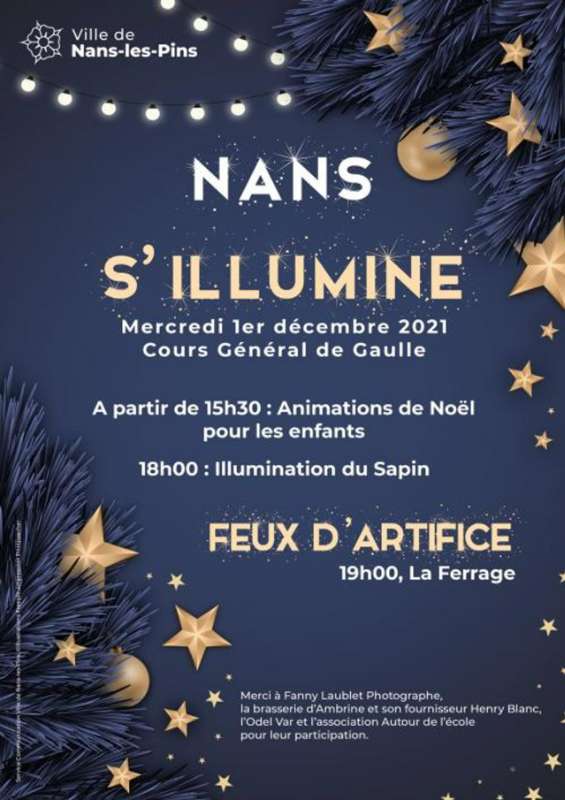 Feu d'artifice de Noël à Nans les Pins