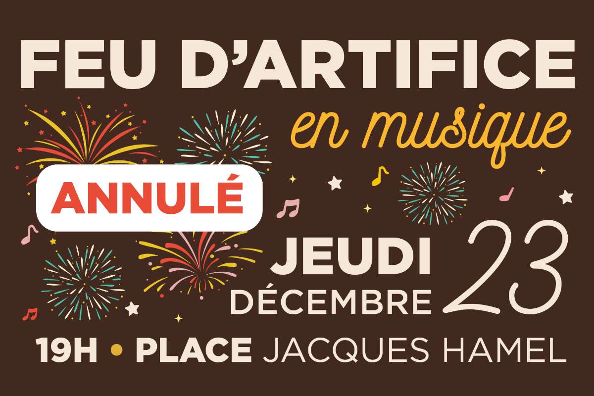 Feu d'artifice et spectacle de Noël annulés à la Londe