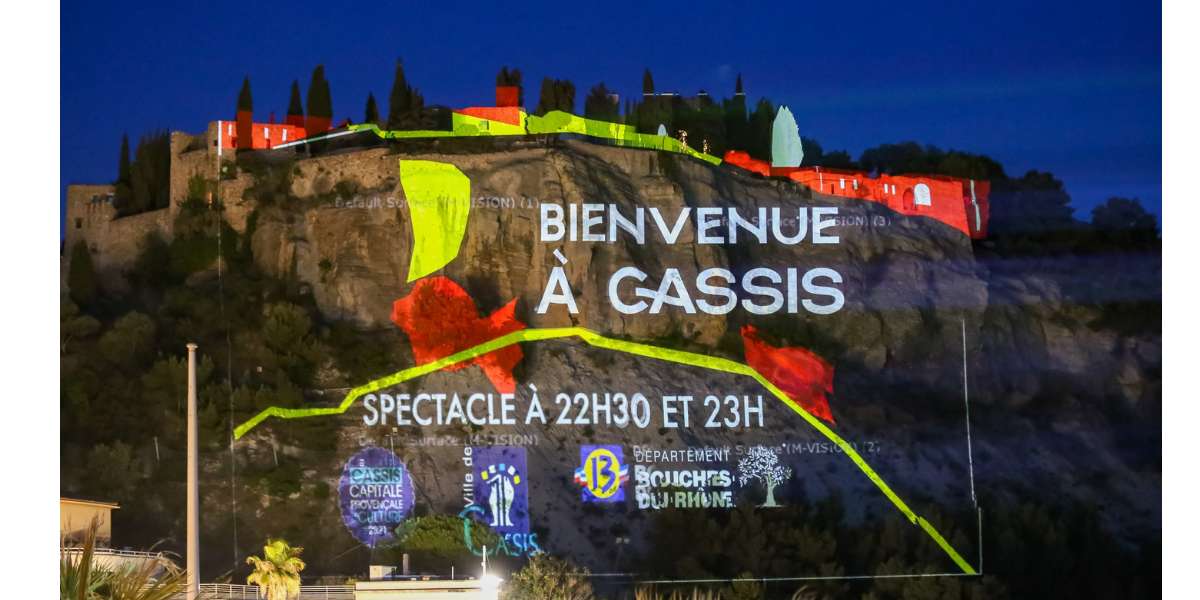Mapping Vidéo sur la Falaise du Château de Cassis