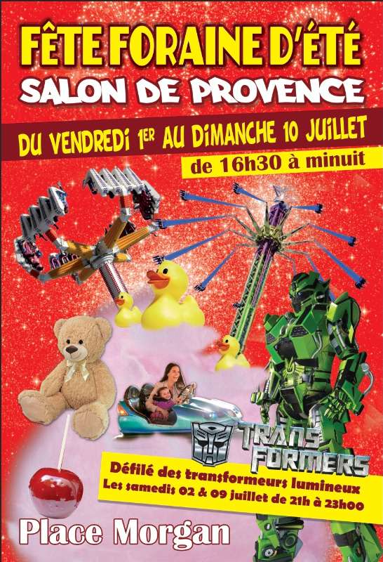 Une fÃªte foraine s'installe Ã  Salon de Provence dÃ¨s ce vendredi 1er juillet