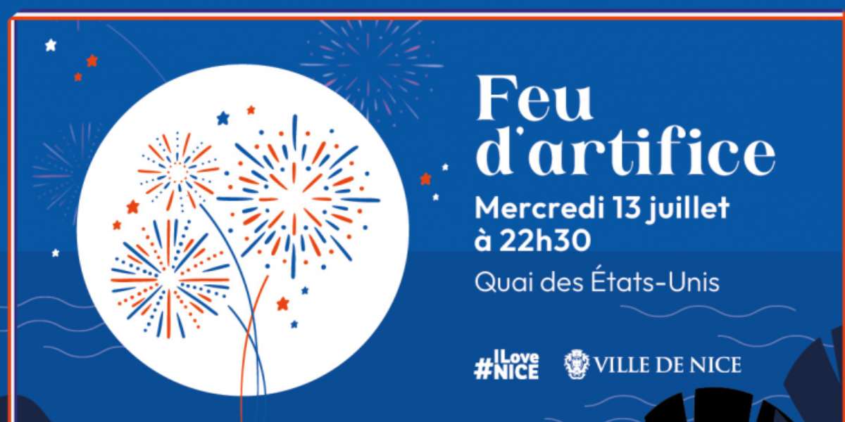 Un feu d'artifice sera tiré ce 13 juillet à Nice pour célébrer la fête nationale !